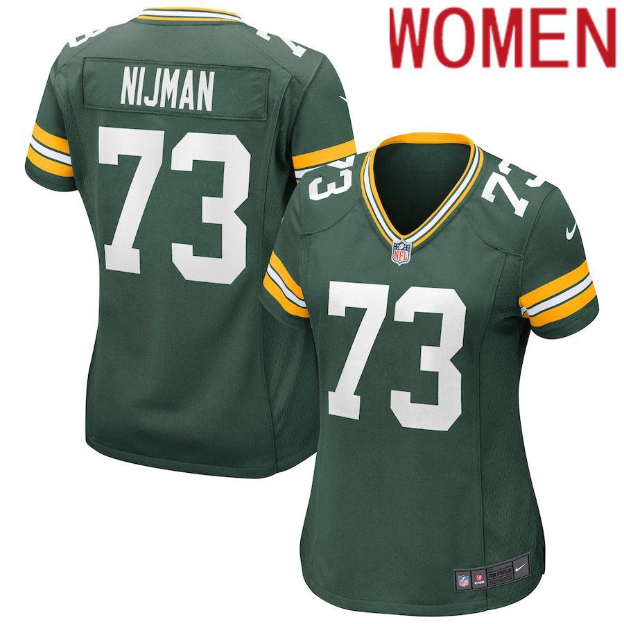 Women Green Bay Packers #73 Yosh Nijman Nike Green Game NFL Jersey